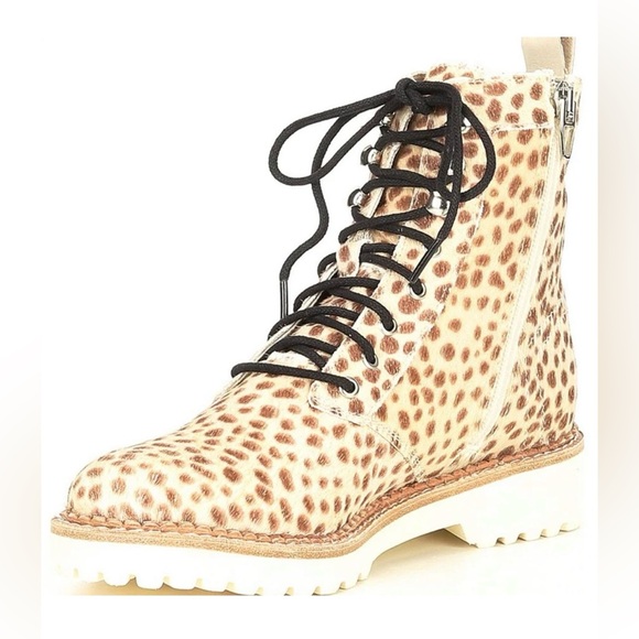 Dolce Vita Avena animal print calf hair Chukka lace up boot size 7.. NIB.. - Picture 4 of 11